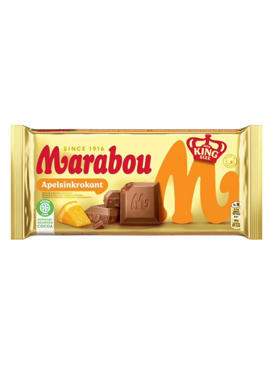 New marabou CROQUANT ORANGE 220g