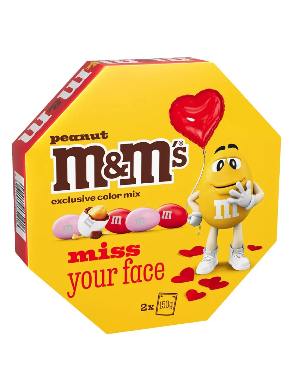 Outlet mandm Milk chocolate (48%) covered peanuts (24%) in a sugar shell.