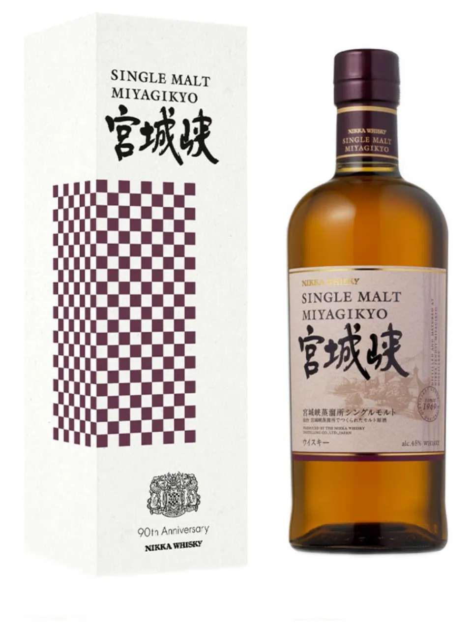 New the-nikka Miyagikyo Japanese Single Malt Whisky 45% 0.7L gift pack