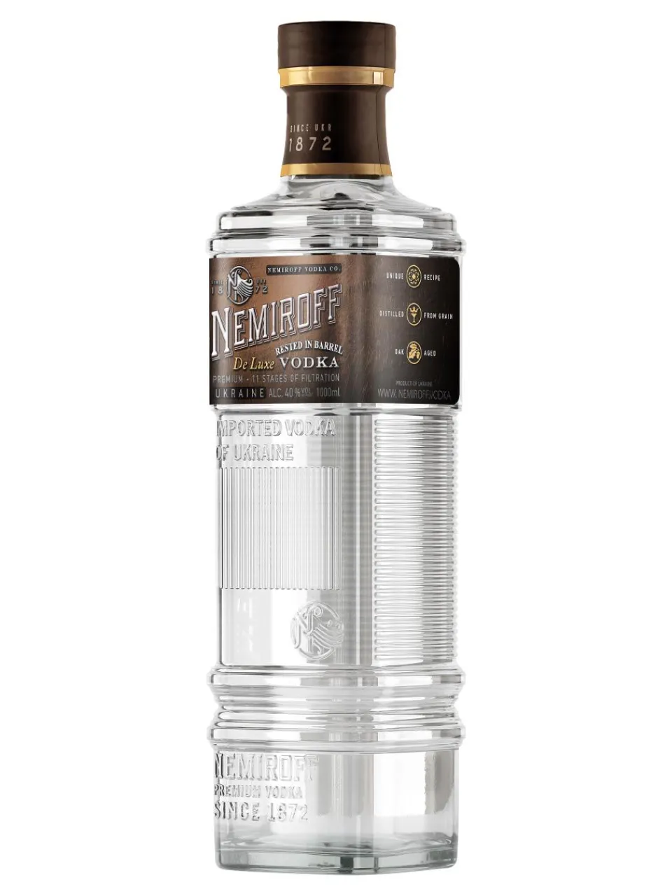 Clearance nemiroff De Luxe Rested in Barrel Vodka 40% 1L*