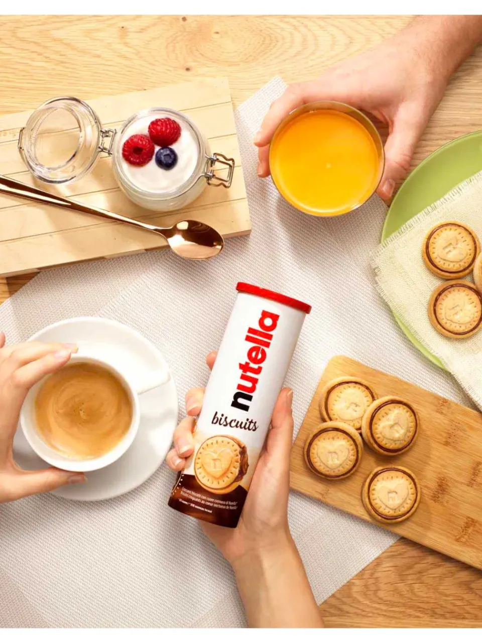 Outlet nutella Biscuits crunchy cookies filled with creamy