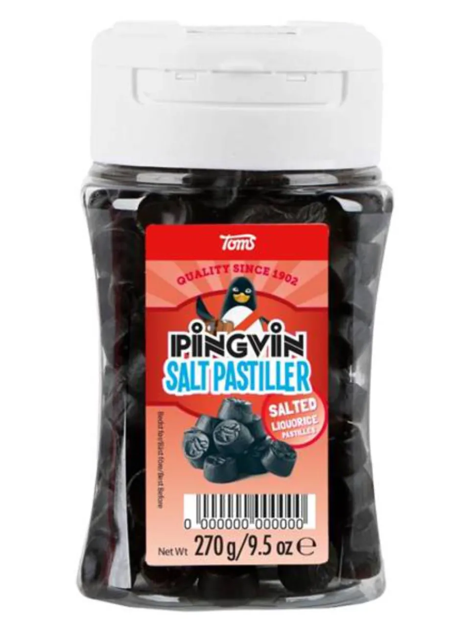 Hot pingvin Salted Liquorice 270g