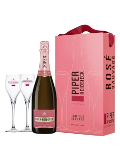 Discount piper-heidsieck , Rosé Sauvage, Champagne, AOC, brut, rosé (carton gift box incl. 2 glasses) 0.75L