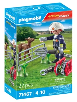 Discount playmobil , firefighter animal rescue
