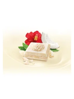 Hot raffaello tablet with white chocolate flavour and creamy centre