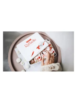 Hot raffaello tin box containing 30 pralines