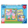 Hot ravensburger , 3 X 49 Pieces, at peppa pig 3x49p