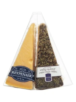 Outlet wijngaard Reypenaer & Wyngaard Flavors Giftset is a special selection of different flavors:  - Reypenaer - 1 year old  - Wyngaard Mustard Dill - 4 months  - Wyngaard Truffle - 4 months  - Wyngaard Black Pepper - 4 months