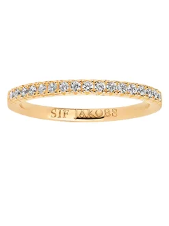 Outlet sif-jakobs-1 Ring Ellera - 18k gold plated with white zirconia