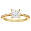 Hot sif-jakobs-1 Ring Ellera Quadrato - 18k gold plated, with white zirconia