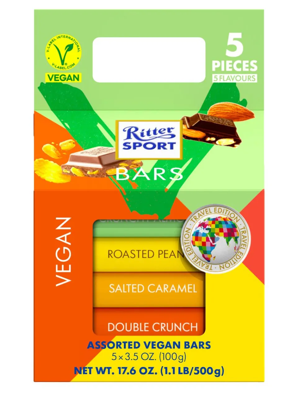 New ritter-sport Ritter Sport Vegan Tower with 5 vegan chocolate bars