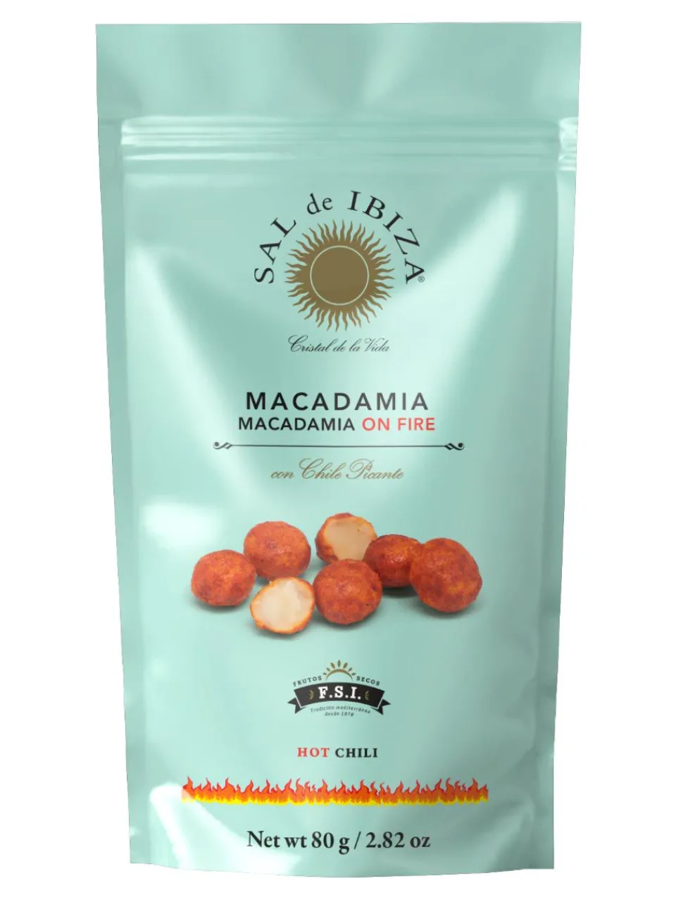 Sale sal-de-ibiza SAL de IBIZA "Macadamia Hot Chili", macadamia nuts in a spicy chili salt mixture, 80 g