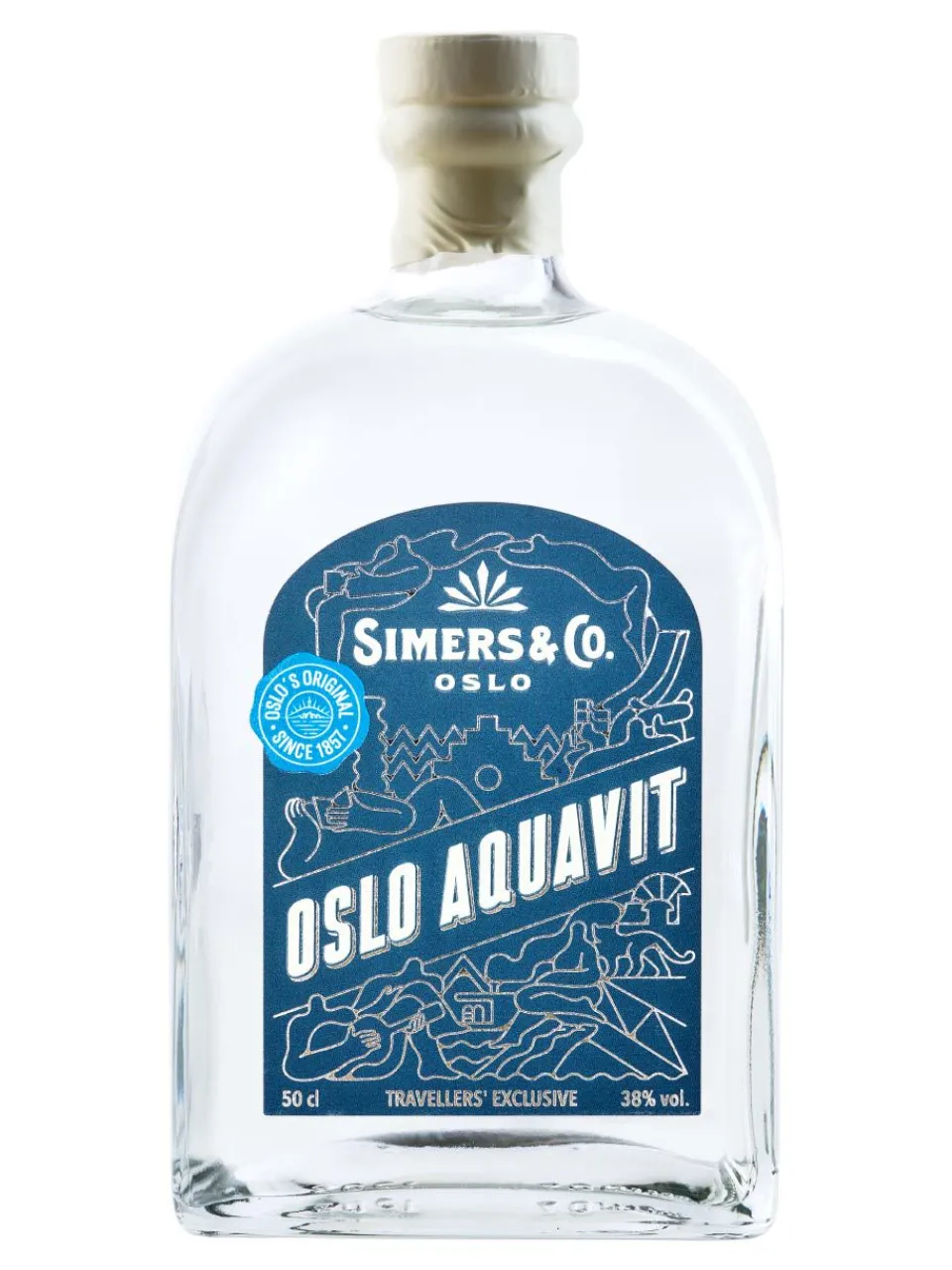 Best simers Oslo Aquavit 38% 0.5L