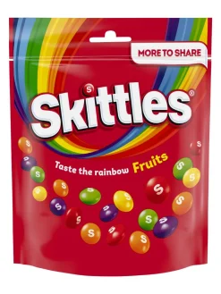 Outlet skittles chewy candies coated with sugar, with fruit flavor 318g