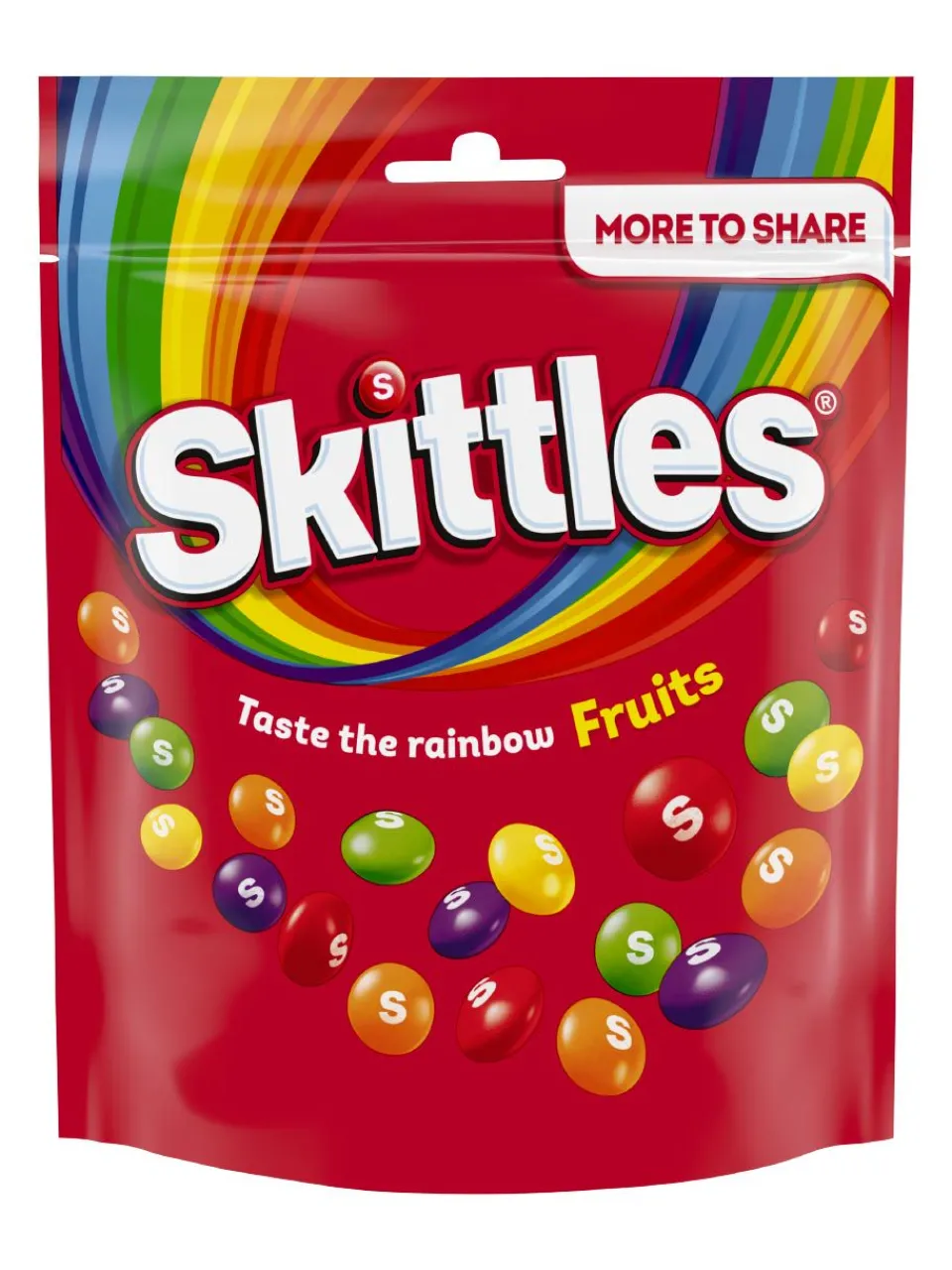 Outlet skittles chewy candies coated with sugar, with fruit flavor 318g