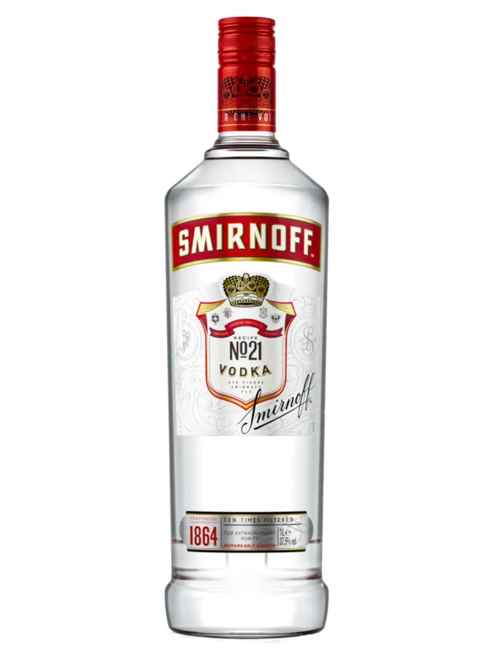 New smirnoff Red Label Vodka 37.5% 1L