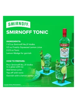 New smirnoff Red Label Vodka 37.5% 1L