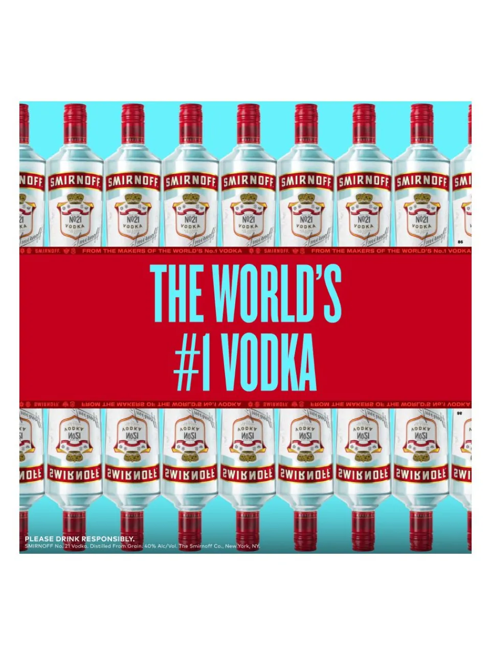 New smirnoff Red Label Vodka 37.5% 1L