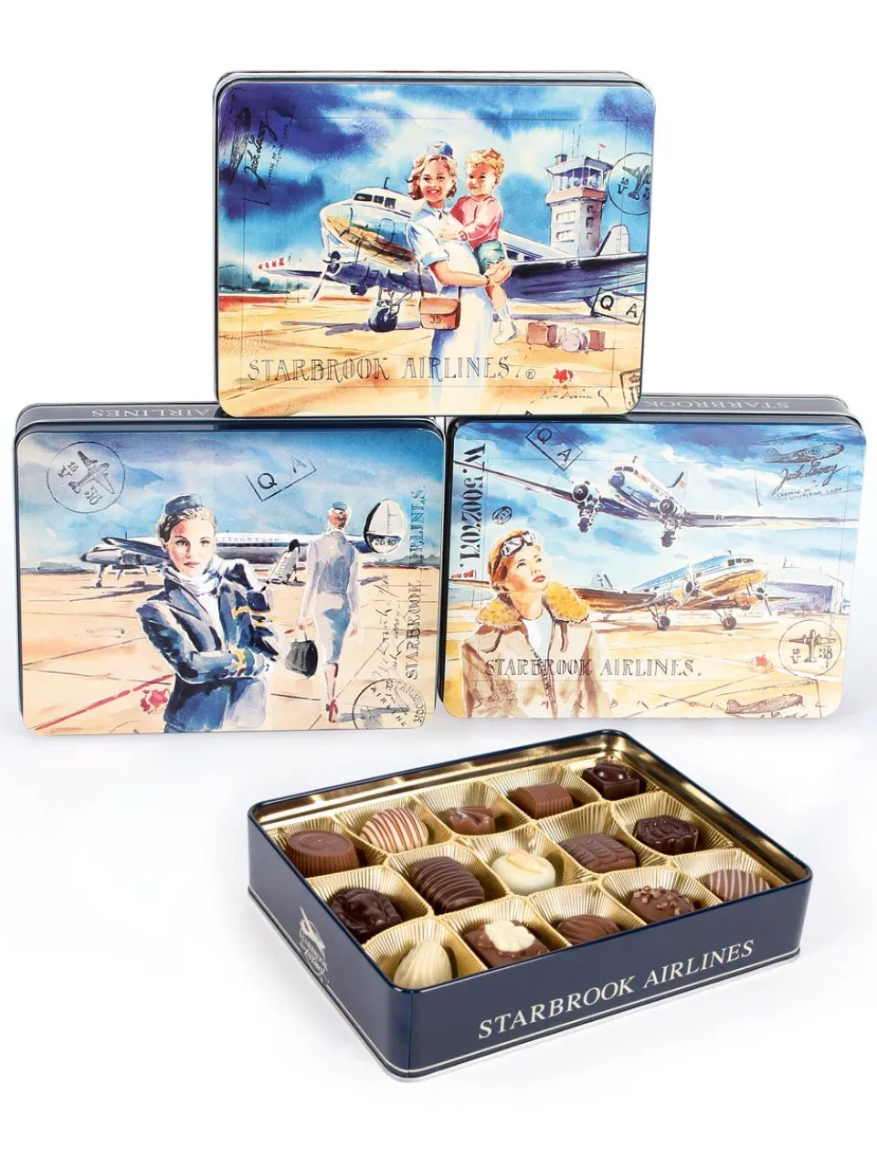 Fashion starbrook tin assorted pralines 200g