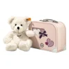 Clearance steiff , Lotte Teddy Bear in suitcase, white, 28 cm
