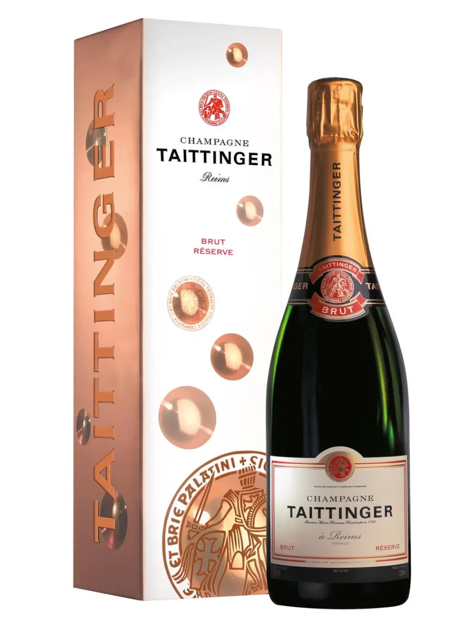 Online taittinger , Brut Réserve, brut, white, (gift box), 0.75L