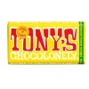 Online tonys Tony's Chocolonely Fairtrade milkchocolate with at least 32% cacoa solids and nougat. Made in Belgium. 240g