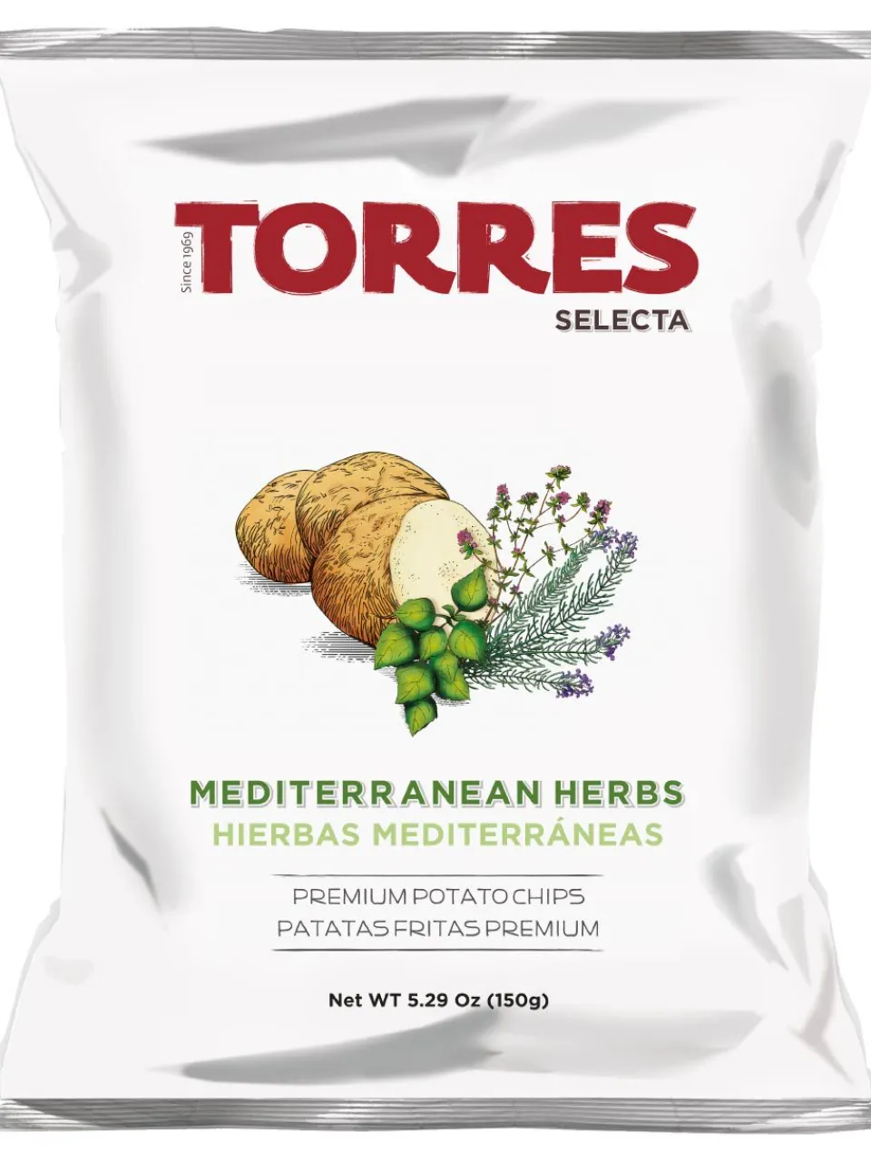 Outlet patatas-fritas-torres Torres Selecta Mediterranean Herbs Premium Potato Chips 150g