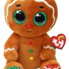 New ty , Beanie Boos Regular 6in, CRUMBLE - gingerbread reg