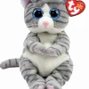 Online ty , Beanie Bellies 15cm mitzi - grey tabby cat